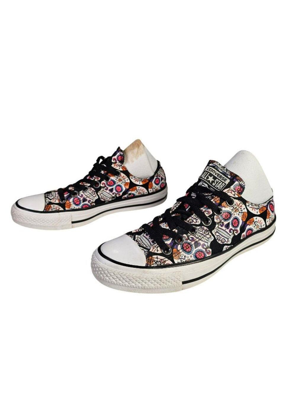 Converse All Star Sugar Skulls Day Of The Dead Low Top Sneakers Shoes Size W7 M5